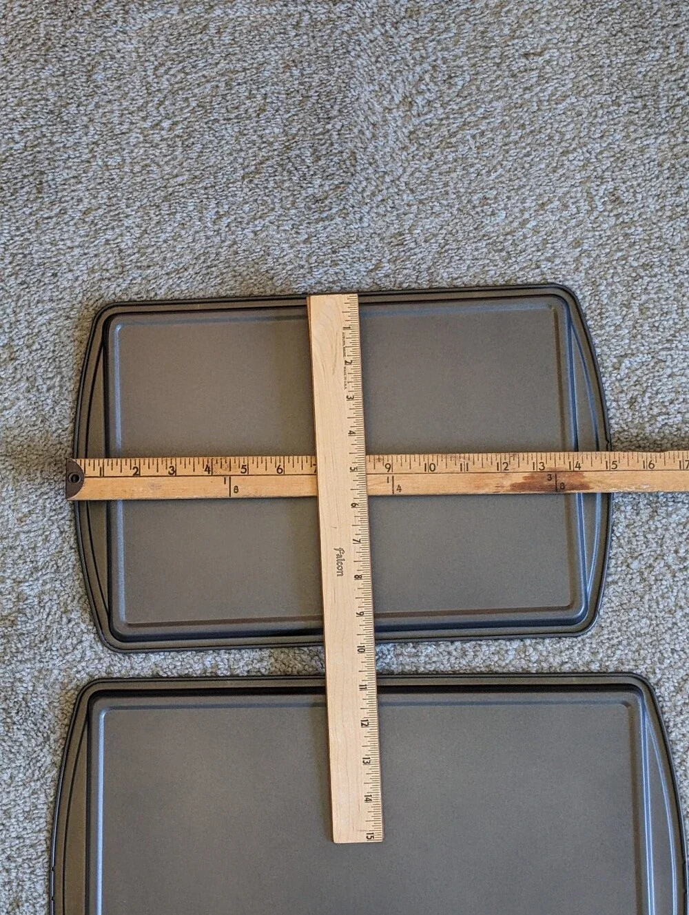 Baking Sheet 3 Sizes Cookie Sheets Coated Metal Unbranded Handles Pre-owned